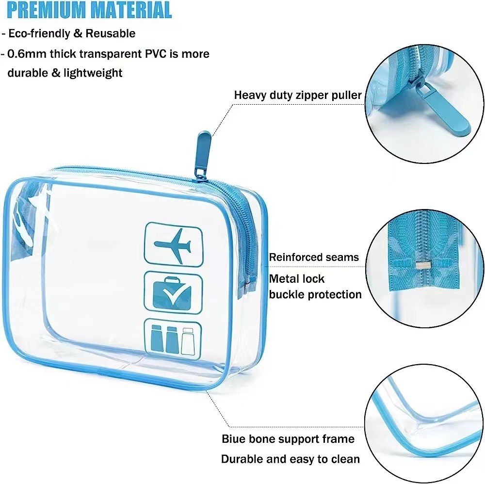 The 2024 new transparent cosmetic bag and travel storage bag with large capacity, made of PVC material and featuring a LOGO, is a cross-border bestseller Application Scenario