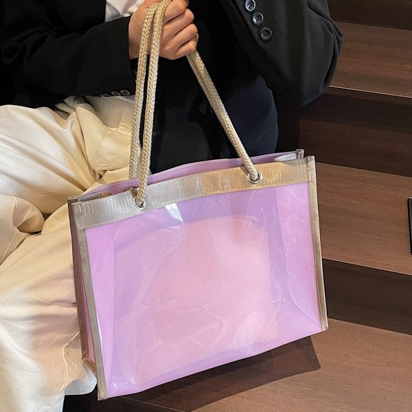 The 2025 new high-quality mother-and-child bag features a stylish and fashionable design. The tote bag is a trendy transparent handbag for women and a simple single-shoulder bag full figure