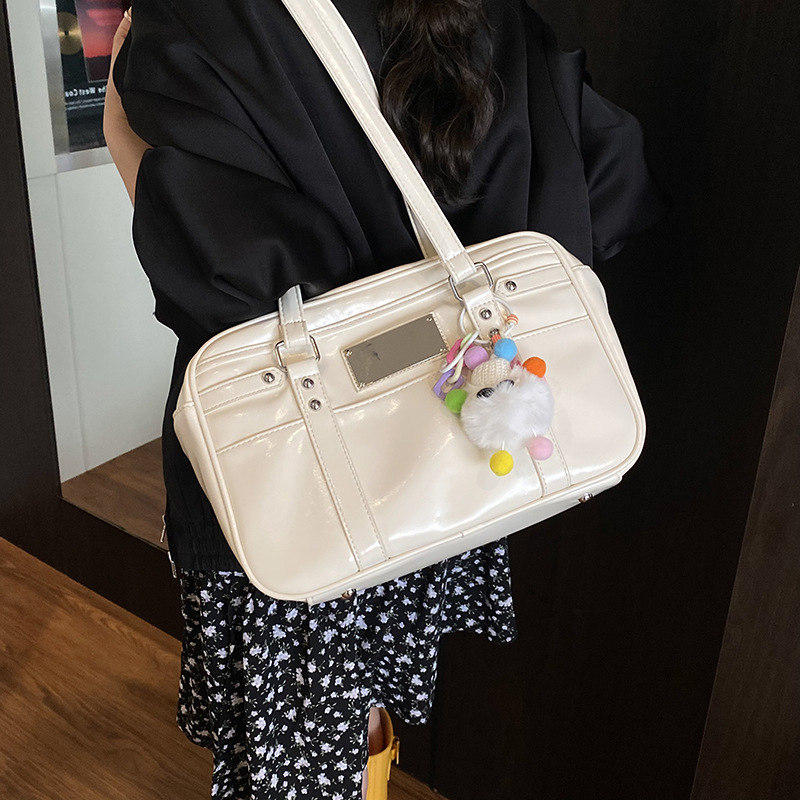Cross-border Korean school-style large-capacity single-shoulder bag for women, 2025 new model, lightweight, simple and casual backpack for commuting Specification drawing