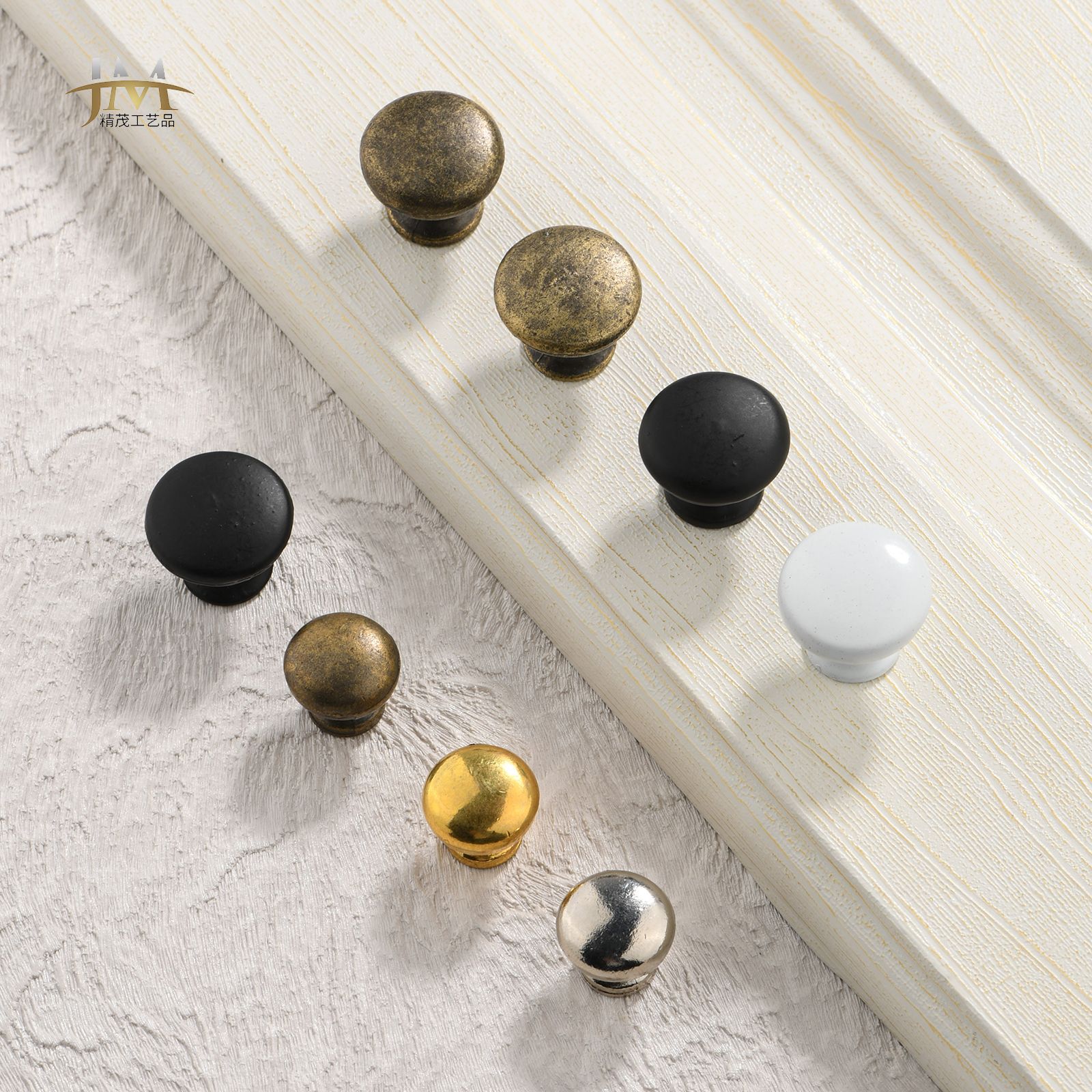 Jingmao Hardware's new European-style home decoration single-hole spray paint in black is suitable for drawer pull rings and cabinet door handles full figure