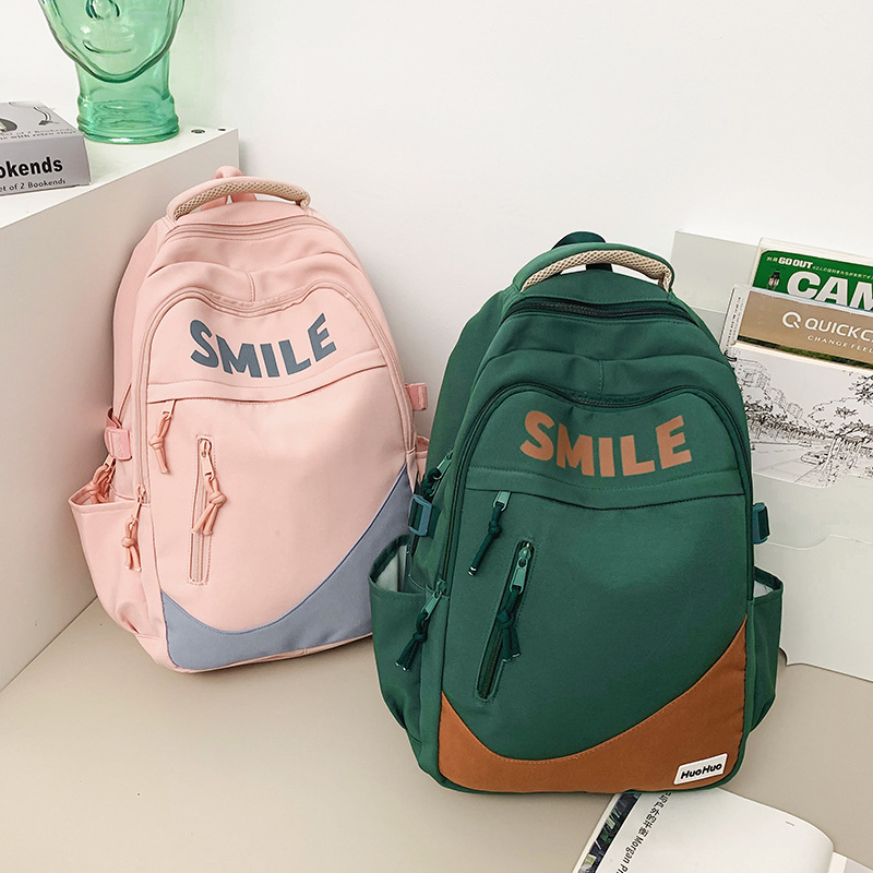 High-appearance-level backpack for middle and high school students, Korean-style backpack for girls and college students, large-capacity travel and study tour bag full figure