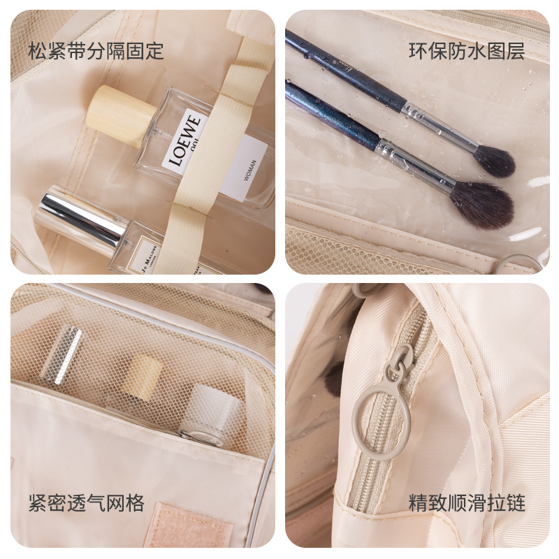 Large-capacity, high-end, waterproof, multi-functional cosmetic storage bag, portable travel transparent toiletry bag Application Scenario