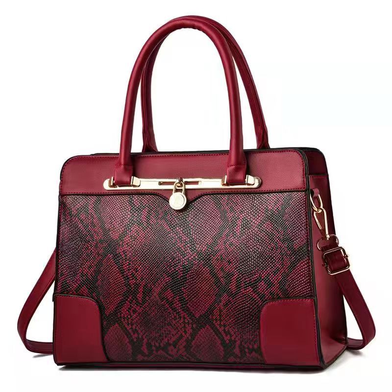 Women's leopard print bag, 2022 new trendy, fashionable and elegant handbag, crossbody bag, middle-aged large-capacity mom bag Item Picture