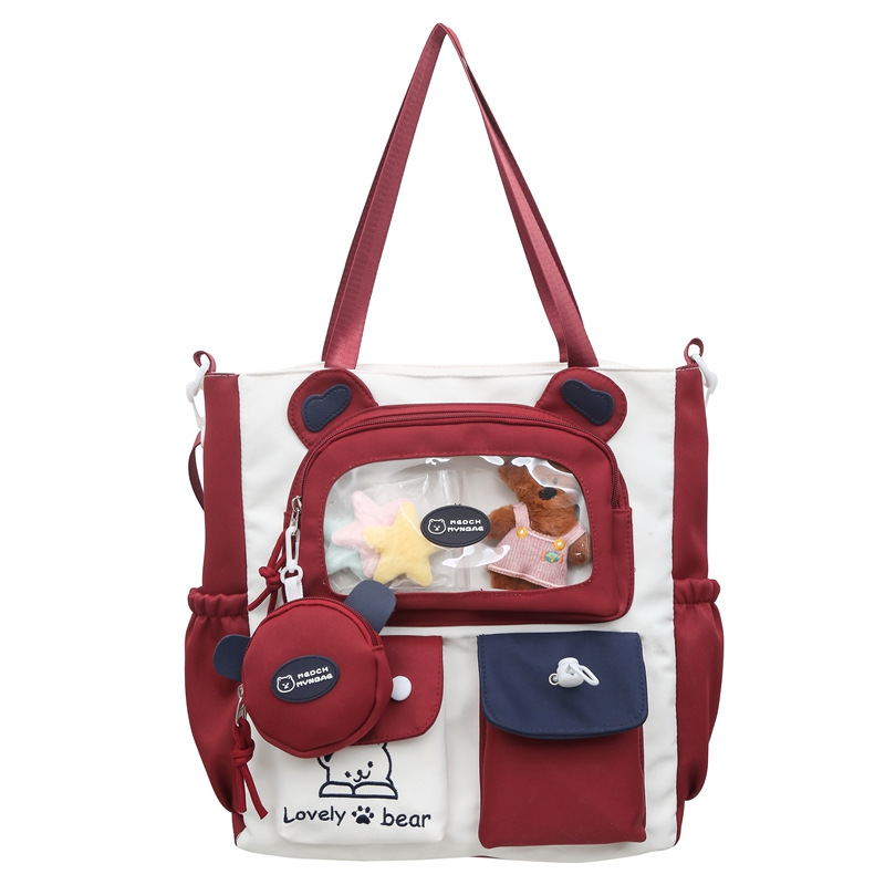 New Korean-style student pain bag for girls, fresh and versatile, large-capacity junior high school schoolbag, campus tutorial book bag Item Picture