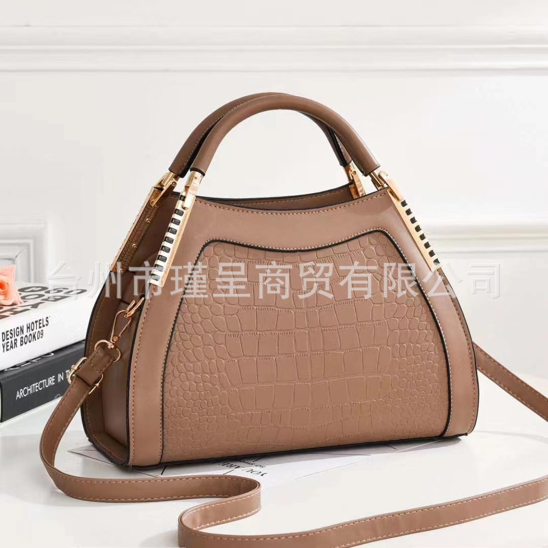 Cross-border women's handbag 2024 New style Fashionable stone pattern handbag, elegant commuting crossbody mom bag, foreign trade women's bag Item Picture