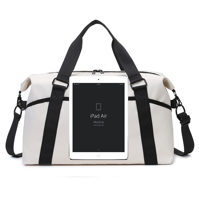 A new large-capacity, simple hand-held travel bag with a handle, a dry-wet separated sports and fitness bag, and a portable single-shoulder bag details Picture