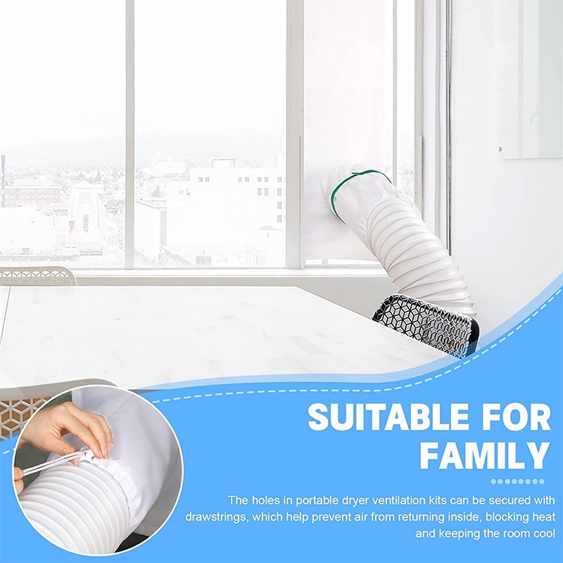 Air conditioning window sealing kit for mobile air conditioning dryer ventilation opening sealing kit AC window sealing kit Application Scenario