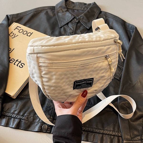 Stylish underarm texture crossbody women's bag 2025 New solid color retro fresh style fashionable design single-shoulder crossbody bag Specification drawing