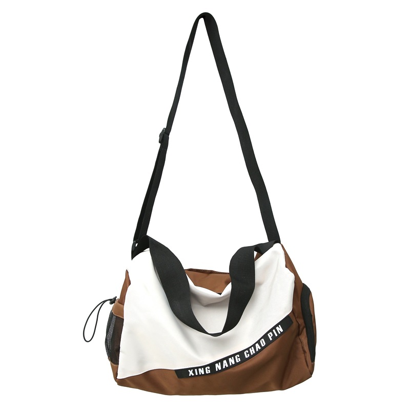 Men's trendy sports and fitness bags, casual single-shoulder crossbody bags, large-capacity lightweight travel bags, short-distance luggage storage bags Item Picture