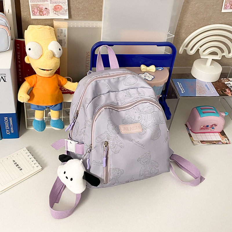Japanese-style InS-style casual small backpack, lightweight schoolbag, high school, junior high school, college student backpack, lightweight primary school student Specification drawing