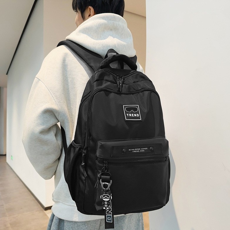 New Japanese-style ins workwear style trendy college student couple backpack, large-capacity versatile backpack for junior and senior high school students full figure