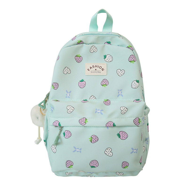 Cute strawberry schoolbag, cute and soft girl backpack for junior high school students, new large-capacity backpack for junior and senior high school students Item Picture