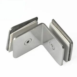 304 stainless steel bathroom glass 90-degree Angle code fixed clamp, straight-edge square bathroom clamp, shower room sliding door wall clamp Item Picture