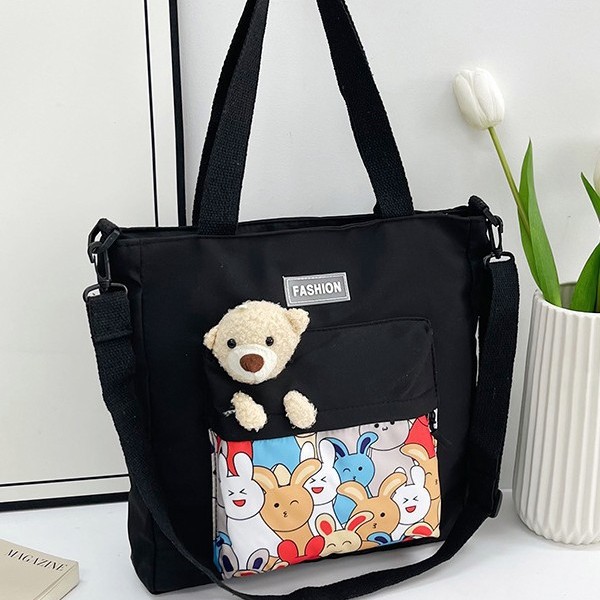 A cute Korean version of a schoolbag for junior high school students to relieve their burden, a cute cartoon single-shoulder bag for primary school students to take extra classes, and a cute one-shoulder bag for study Tours and autumn outings details Picture