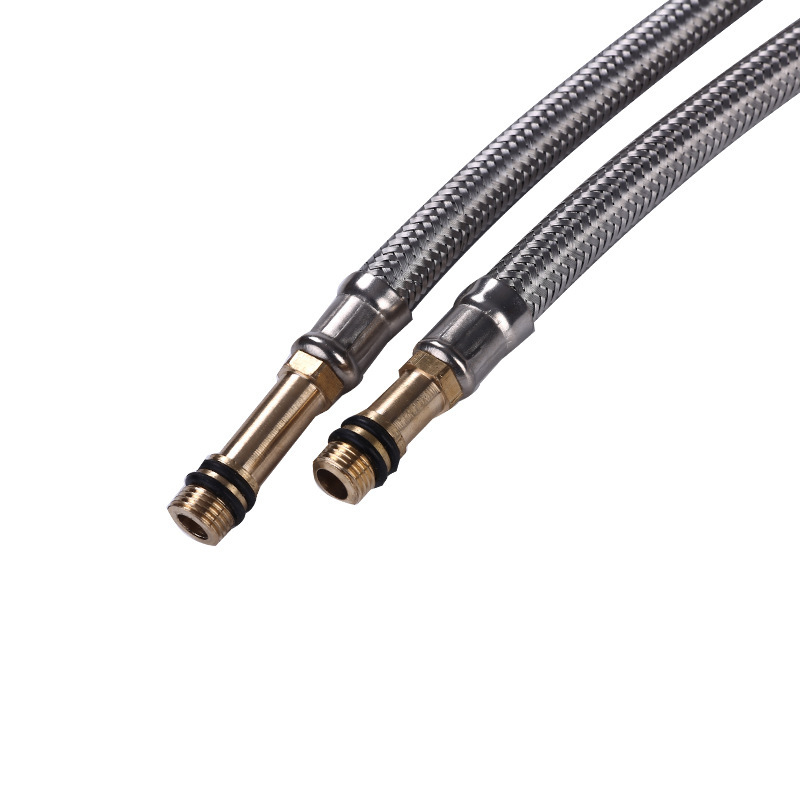 304 stainless steel braided hose, kitchen sink, cold and hot water faucet, water inlet pipe, washbasin faucet, pointed pipe Item Picture