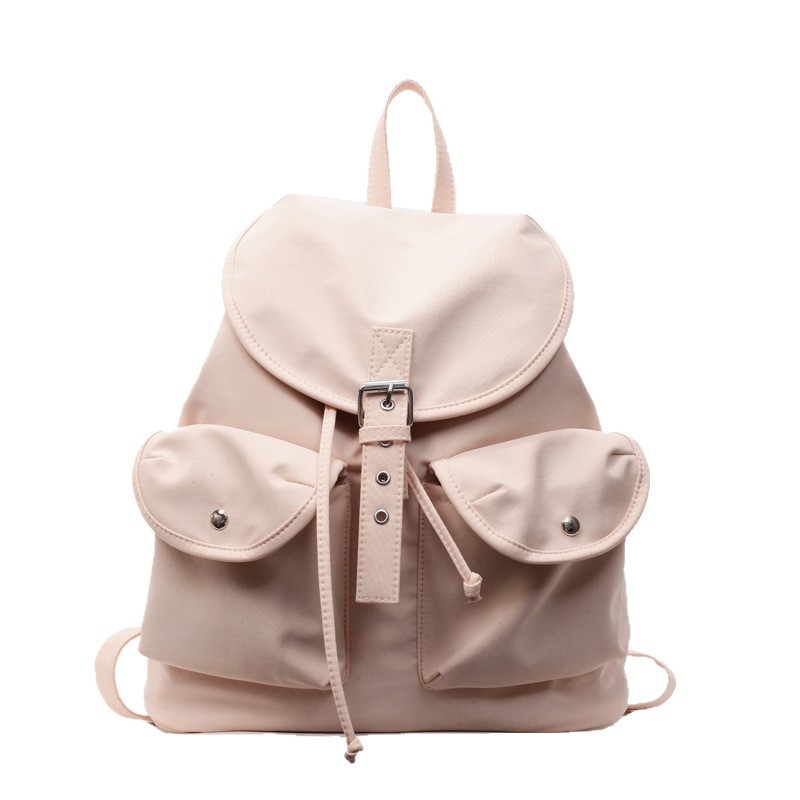 New niche pu backpack for women, large capacity, versatile for commuting, student schoolbag, simple for travel, college student backpack for women Item Picture