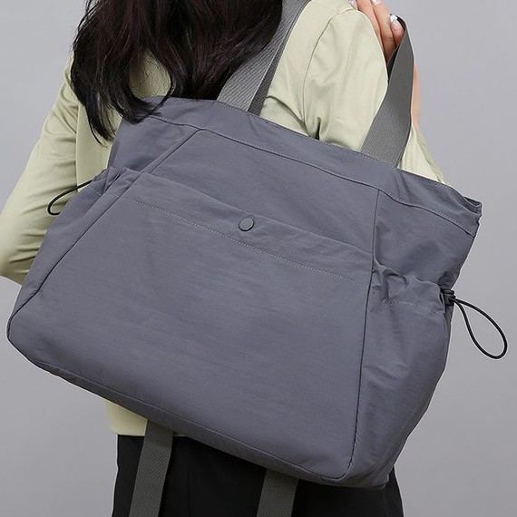 Original waterproof fabric, simple and versatile tote bag for commuting, casual and artistic, large-capacity single-shoulder handbag for women Specification drawing