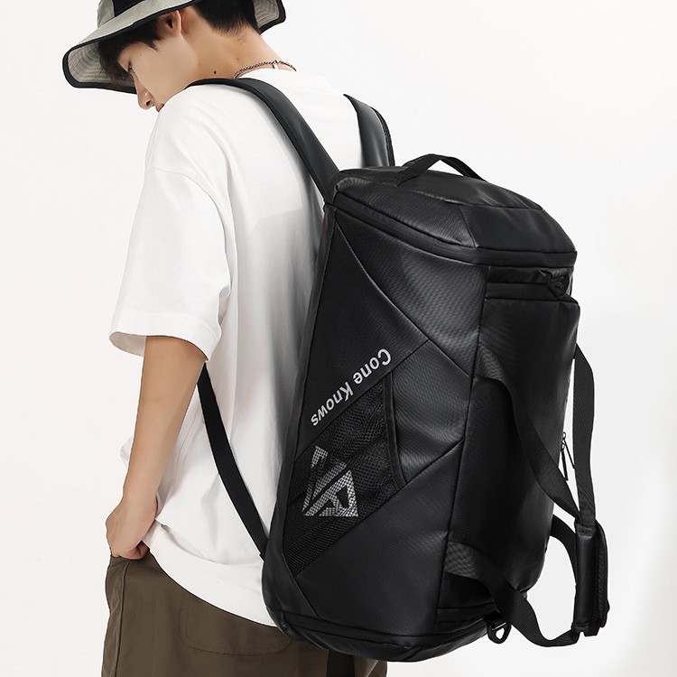 Water-resistant large-capacity fitness bag, laminated Oxford fabric, multi-functional high-quality travel bag, double-back crossbody handbag details Picture