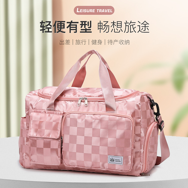 New cross-border large-capacity lightweight swimming and fitness bag, dry and wet separation storage bag, independent shoe pocket, single-shoulder handbag full figure