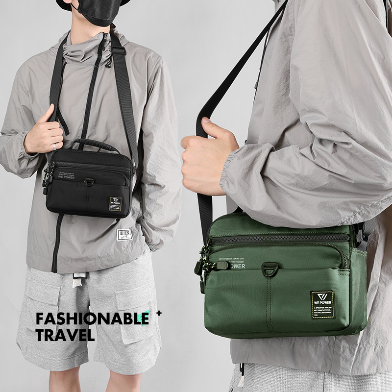 WEPOWER's new men's single-shoulder bag, outdoor casual crossbody bag, large-capacity messenger bag, and hand-held men's bag details Picture
