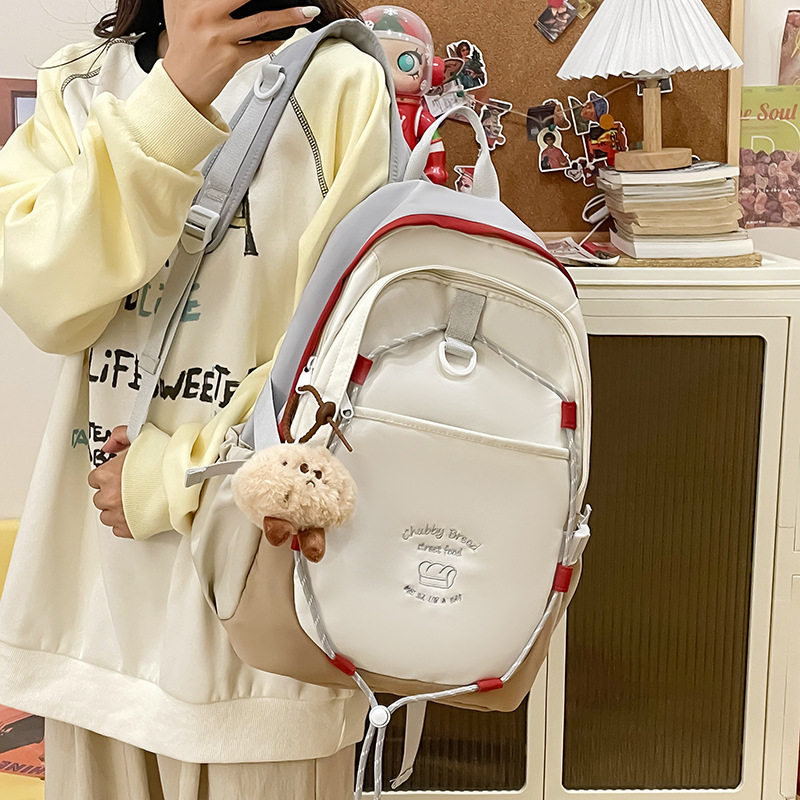 Japanese-style ins sweet girl schoolbag, high school and college student backpack 2024 new treasure backpack for girls full figure