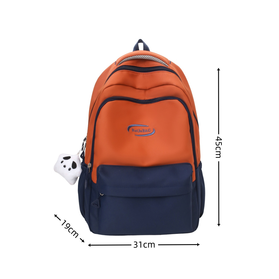New Korean-style backpack for college students, large capacity, fresh and simple, versatile backpack for junior high school students and high school students Item Picture