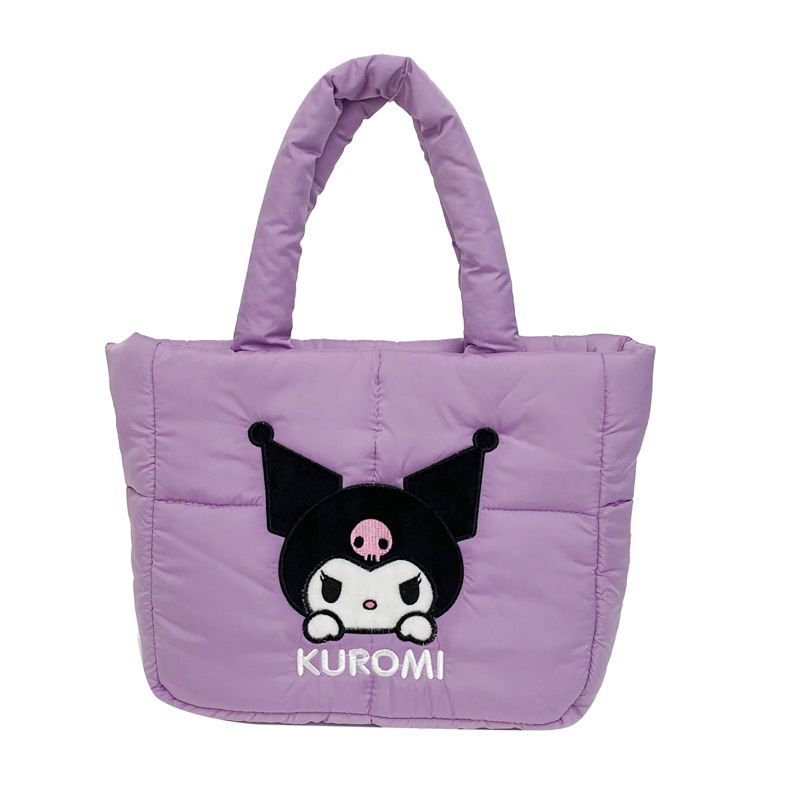 New cartoon cute down fabric handbag, Pacha Dog shoulder bag, Melody Kuromitot bag wholesale version Item Picture