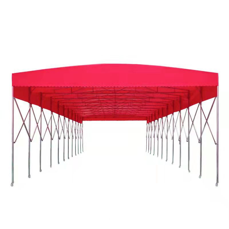 Yangzhou mobile canopy, large warehouse sliding shed, retractable outdoor parking sunshade, night snack event food stall tent Item Picture