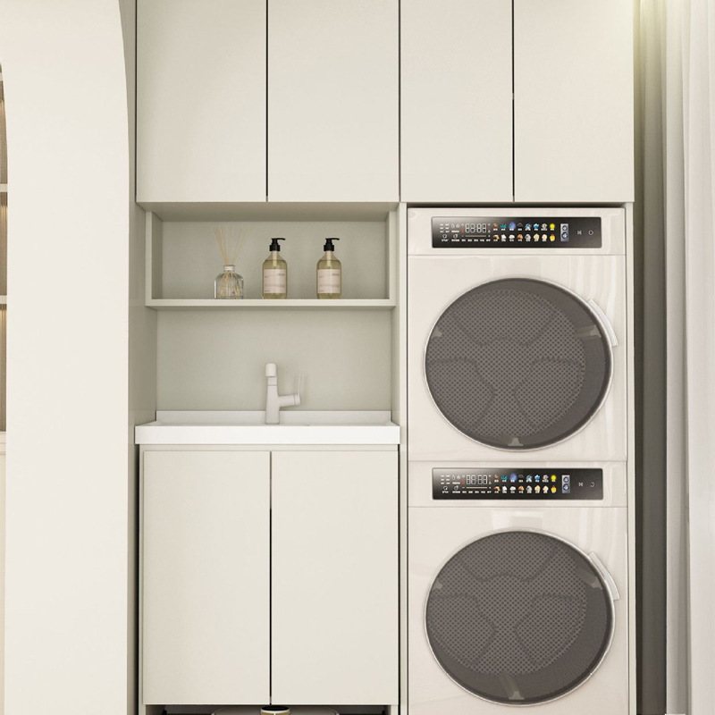 Honeycomb aluminum balcony cabinet, combined laundry cabinet, sweeping machine, balcony storage cabinet, washing machine integrated storage cabinet details Picture