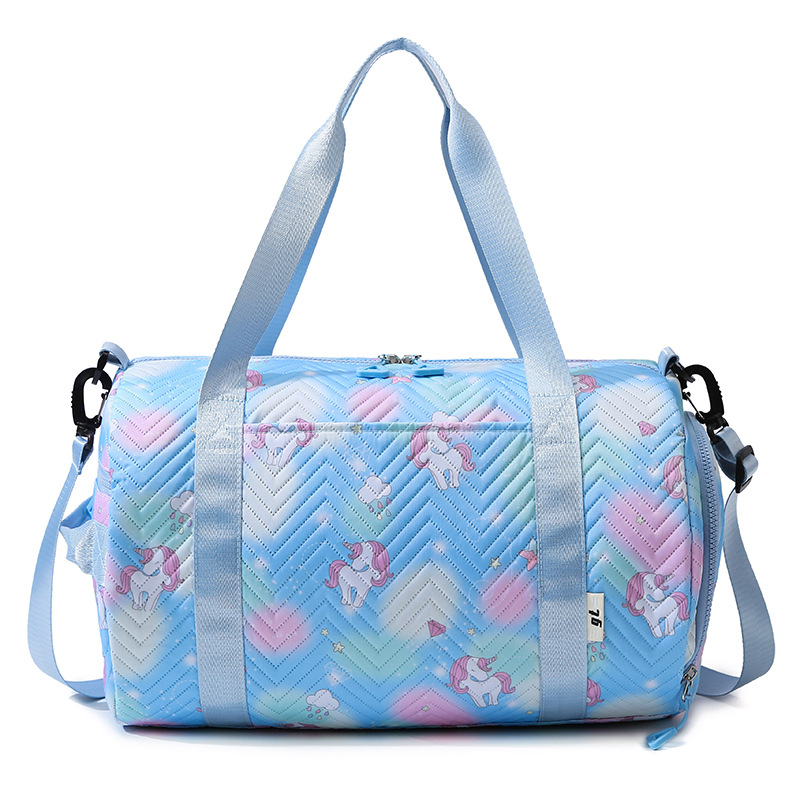 Cross-border manufacturer wholesale travel bags, women's sports storage bags, large-capacity water-resistant, graffiti printed swimming and fitness bags Item Picture