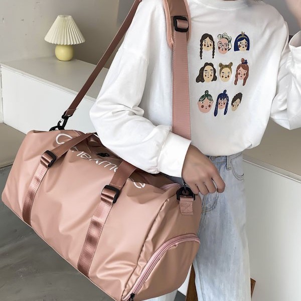 Hand-held travel bag, short-distance dry and wet separation large-capacity storage bag, sports and fitness bag, high-end crossbody large bag, fashionable details Picture