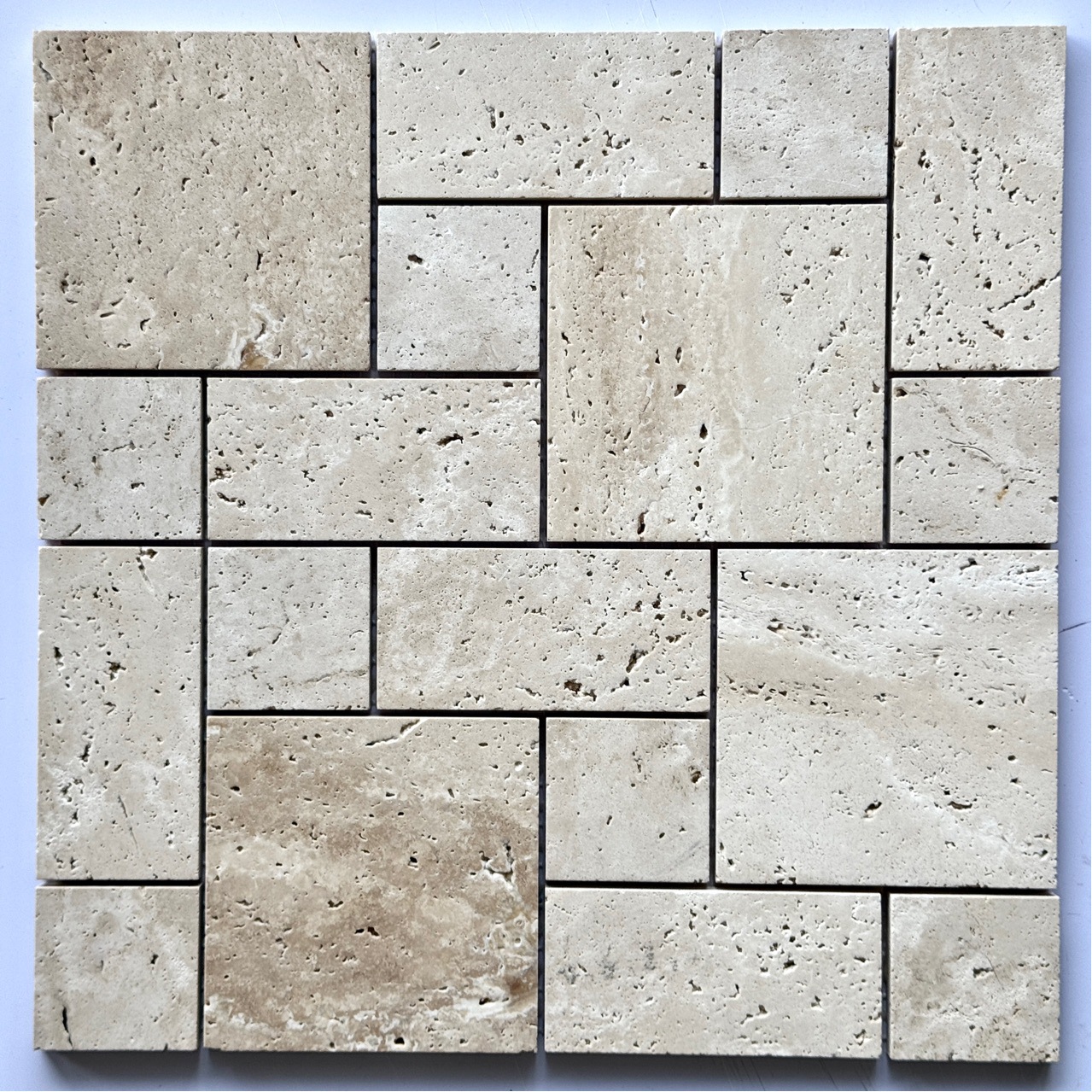 Lime stone marble Mosaic Roman Mosaic ancient castle villa homestay anti-slip stone travertine base floor tiles Specification drawing