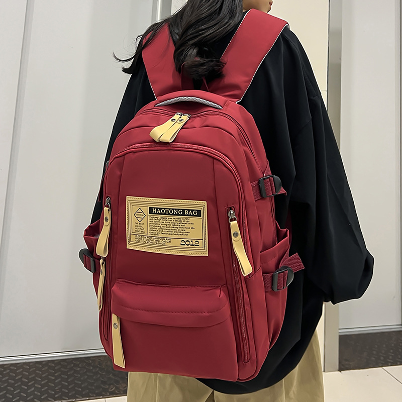 Korean high school and college student schoolbags, simple and fashionable new style backpacks, trendy and casual backpacks for women, and travel bags Specification drawing