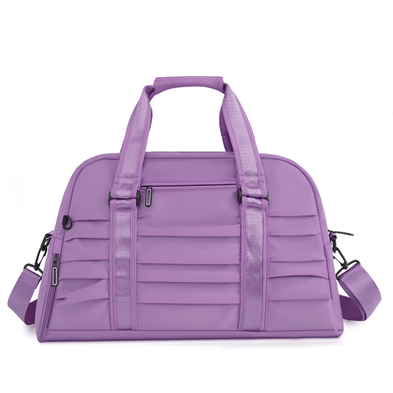 New fitness bag with large pleated capacity, travel bag, versatile storage luggage bag, dry and wet separation, lightweight maternity bag Item Picture