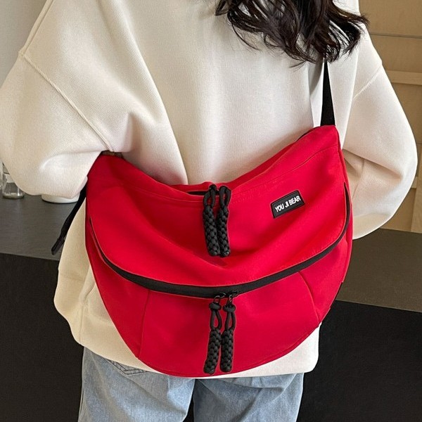 Trendy and casual Dumpling Bag 2024 Autumn/Winter New stylish large-capacity single-shoulder crossbody bag suitable for both men and women with a crescent shape full figure