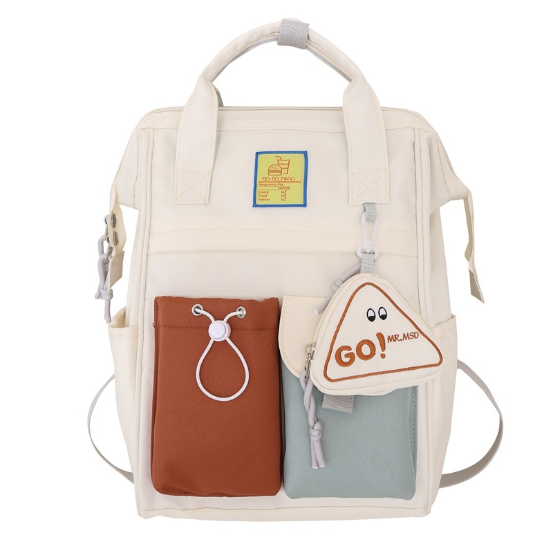 Cross-border Japanese-style backpacks for girls, junior high school students with high appearance standards, simple backpacks for young girls, and Korean-style backpacks for traveling Item Picture