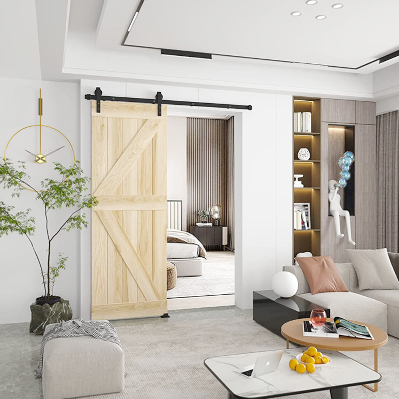 Cross-border Nordic-style barn door track, wooden sliding door, hanging rail, bathroom, toilet, kitchen, sliding interior door, sliding rail Specification drawing
