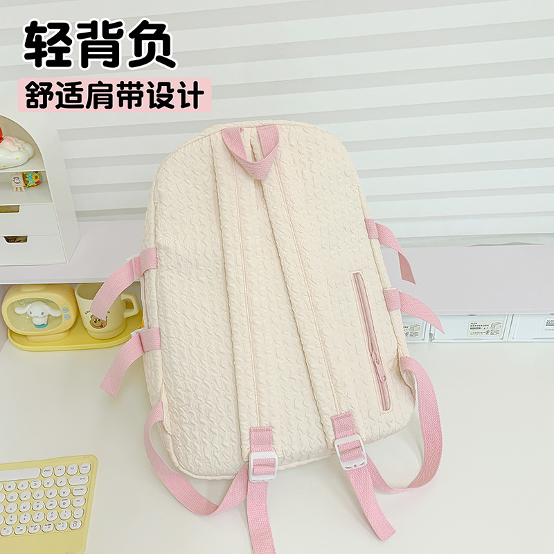 2025 New pleated and laid-back style backpack, star cute dog, double shoulders, ins Japanese sweet girl, large capacity schoolbag Application Scenario