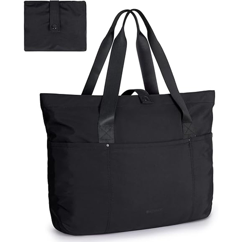 Outdoor in-stock special foldable handbag, large-capacity simple shoulder bag, polyester large bag, travel and fitness bag Item Picture