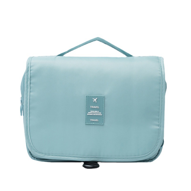 Korean-style simple makeup bag, bathroom sealed hook portable storage bag, large-capacity waterproof travel toiletry storage bag Item Picture