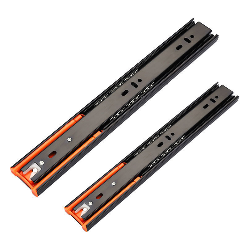 Drawer guide rails, damping buffer slide rails, thickened silent steel ball track slides, drawer slide rails, furniture hardware slide rails Item Picture