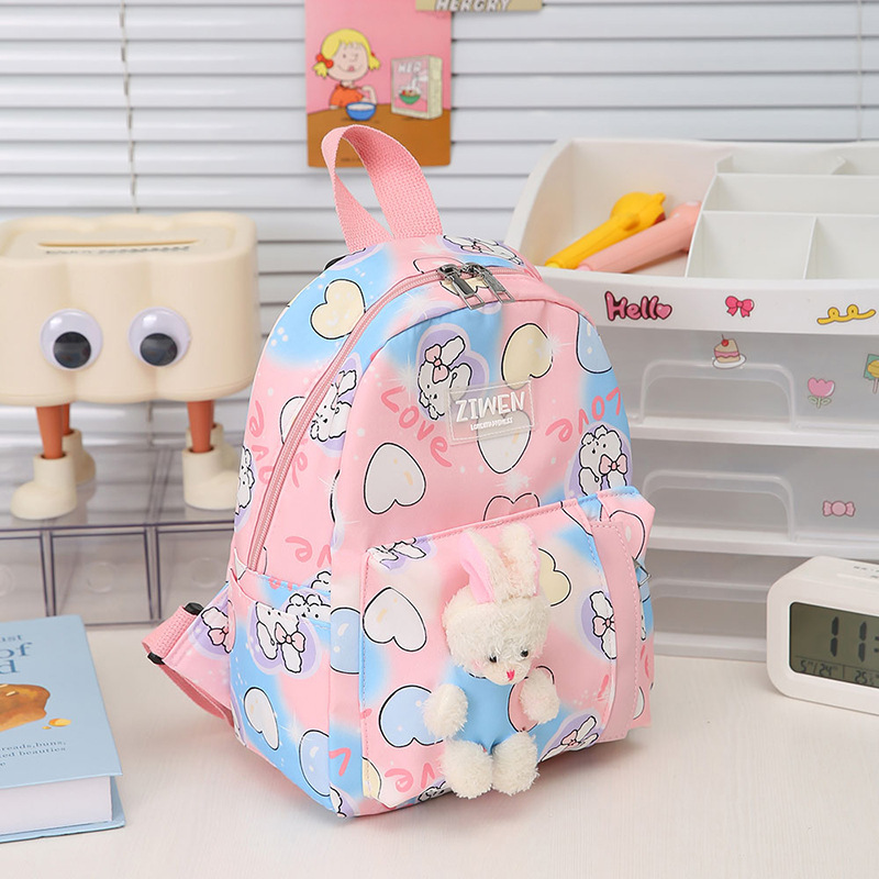 Fashionable primary school children's bag, cute cartoon, kindergarten small class girl snack schoolbag, outdoor casual backpack details Picture