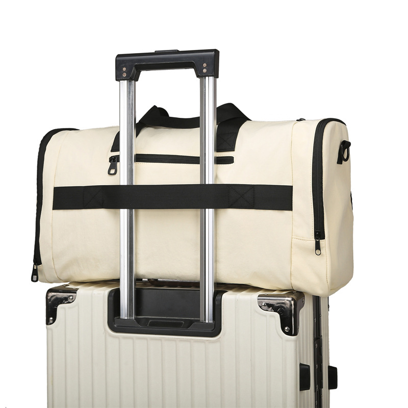 New cross-border travel bags, foldable large-capacity fitness bags, men's and women's handbags, short-distance travel lightweight storage bags details Picture