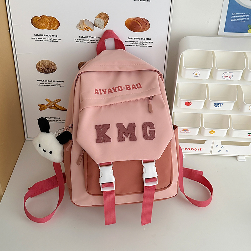 Large-capacity student bag, cute new backpack, light, fashionable and trendy backpack for junior high school students, travel backpack Specification drawing