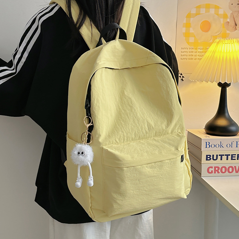Japanese-style simple and versatile schoolbag for girls, high school and college students, backpack for junior high school girls, large-capacity travel lightweight backpack details Picture