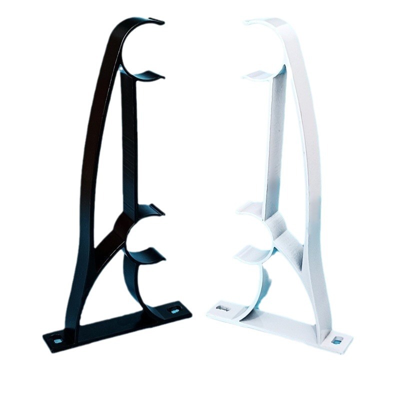 Wholesale of the second-generation extended and thickened curtain stand with double-pole Roman pole base made of hard aluminum alloy Item Picture