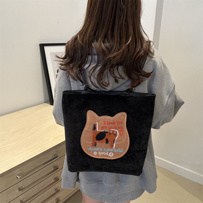 Autumn commuter backpack for women 2024 New school-style tote bag, Korean version large-capacity single-shoulder underarm bag details Picture