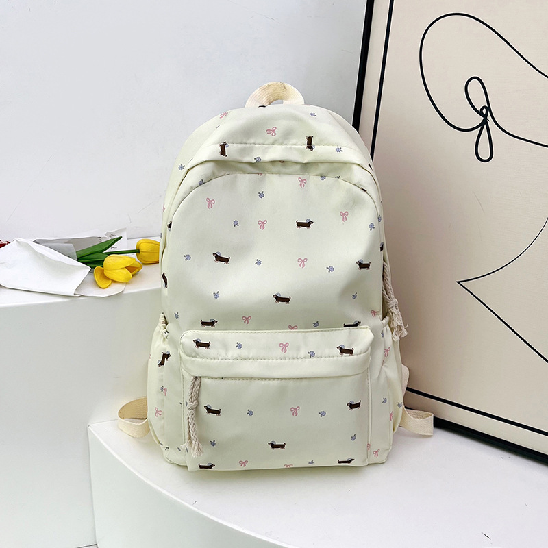 New cross-border schoolbag for girls, large-capacity, trendy backpack for junior high school and senior high school students, sweet Japanese-style backpack with high appearance level Specification drawing