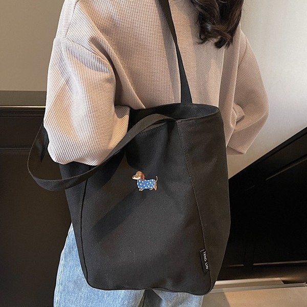 Cross-border canvas bag, women's large-capacity versatile shoulder bag, 2025 new style commuter tote bag, shopping bag trend Application Scenario