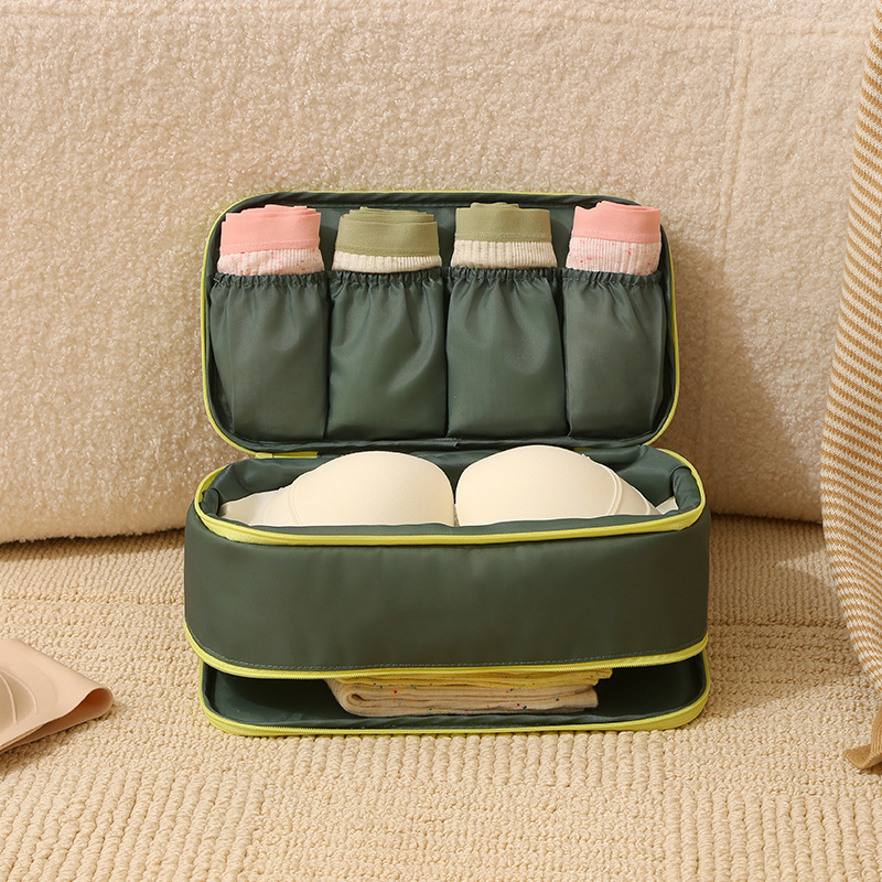 Dopamine large-capacity underwear storage bag, travel storage bag, popular multi-functional three-in-one sock storage bag Application Scenario